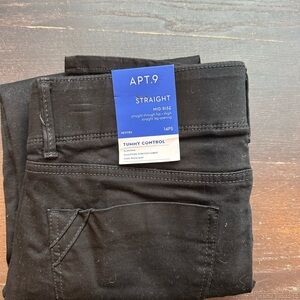 APT.9 Black Straight Leg Jeans
